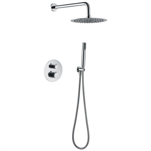 Colonne de Douche encastrée thermostatique Tokyo Chrome