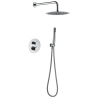 Colonne de Douche encastrée thermostatique Tokyo Chrome