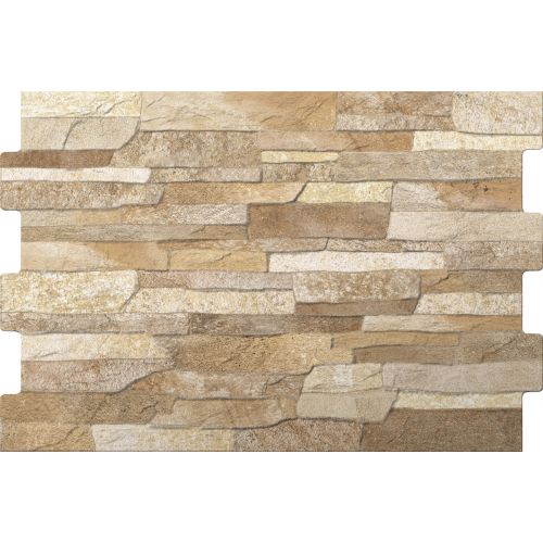 Carrelage effet parement intérieur Piedra marron 34x50cm