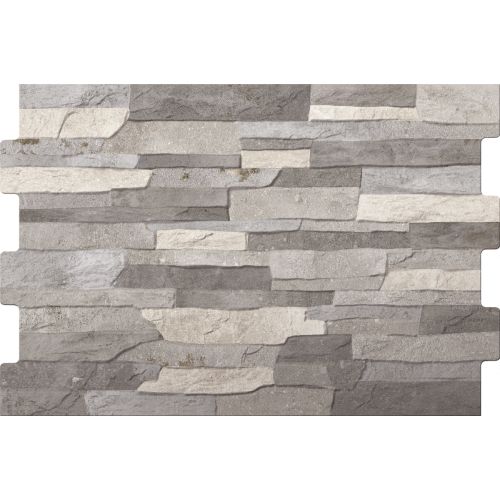 Carrelage effet parement intérieur Piedra gris 34x50cm