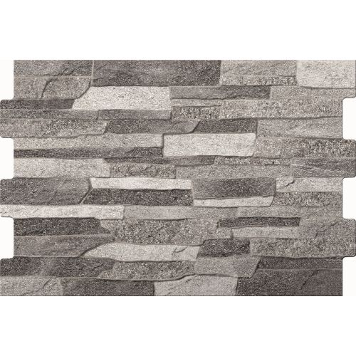 Carrelage effet parement intérieur Piedra anthracite 34x50cm