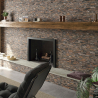 Carrelage effet parement intérieur Piedra terre 34x50 cm