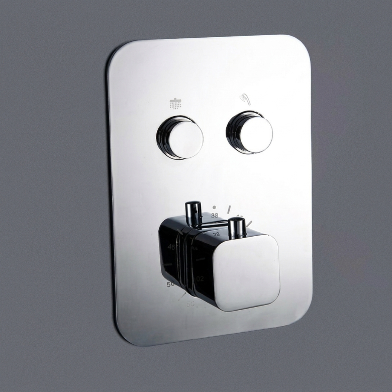 Colonne de Douche encastrée thermostatique River design chrome
