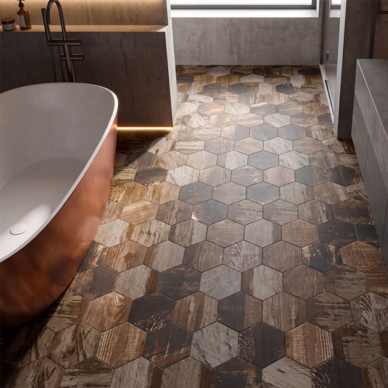 Carrelage sol hexagonalLublin mix 23x27 cm