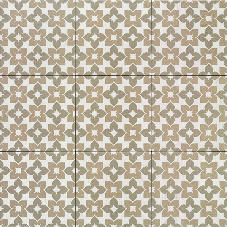 Carrelage sol effet carreaux de ciment Iris vert 2020 cm
