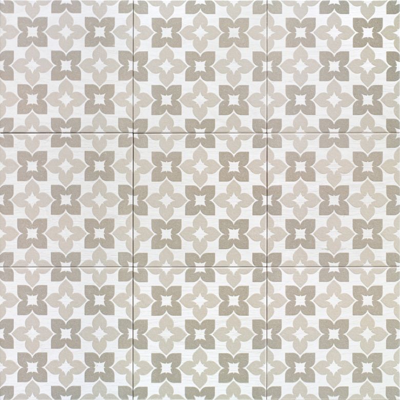 Carrelage sol effet carreaux de ciment Iris gris 2020 cm