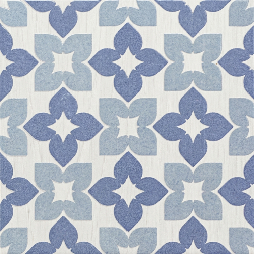 Carrelage sol effet carreaux de ciment Iris bleu 20*20 cm