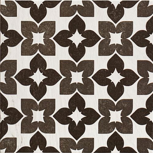 Carrelage sol effet carreaux de ciment Iris noir 2020 cm