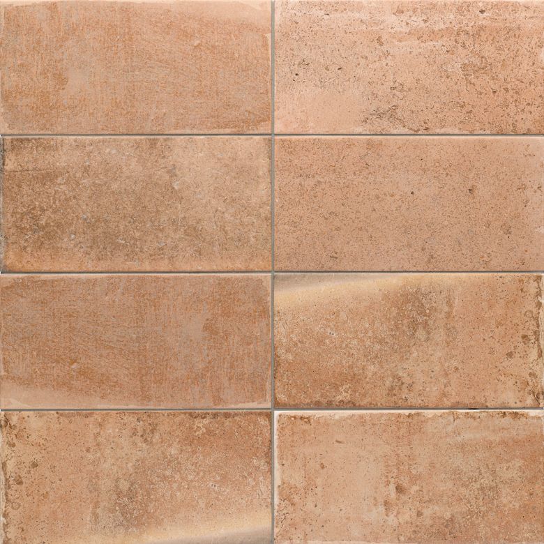 Carrelage sol extérieur traditionnel Civita terre 15x30 cm