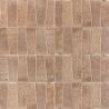 Carrelage effet parement Civita trapez terre 15x30 cm