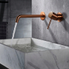 Mitigeur lavabo Encastré Milan Or Rose