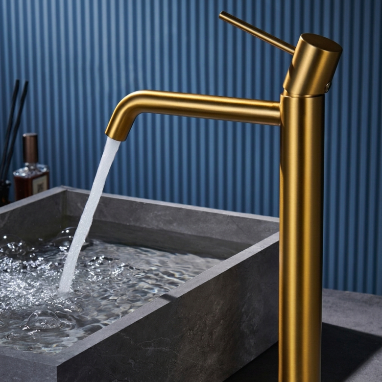 Mitigeur lavabo Milan haut Or