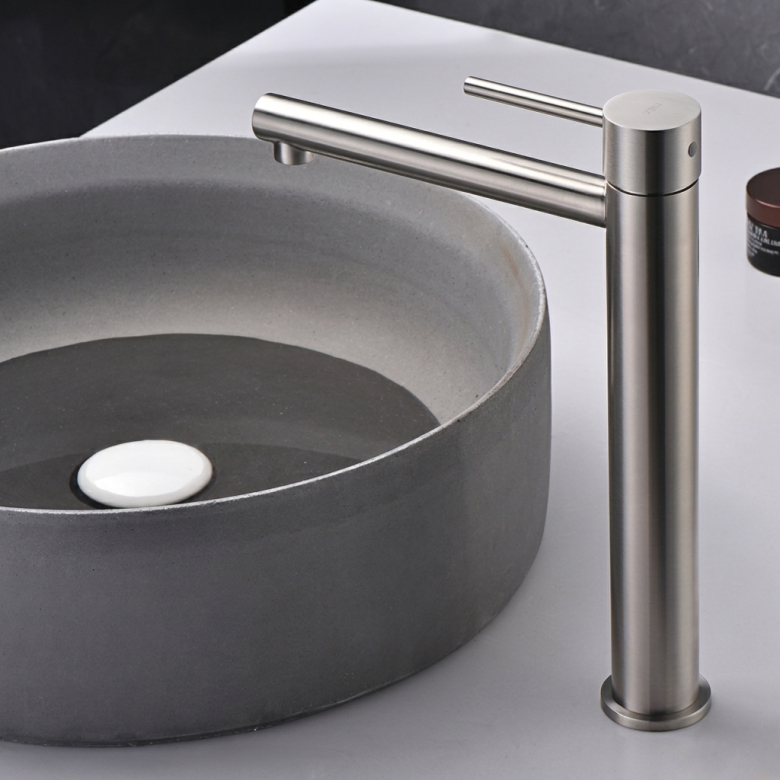 Mitigeur lavabo Menton haut Acier