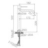Mitigeur lavabo Milan haut chrome