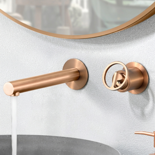 Mitigeur lavabo Encastré Circle Or Rose Brossé
