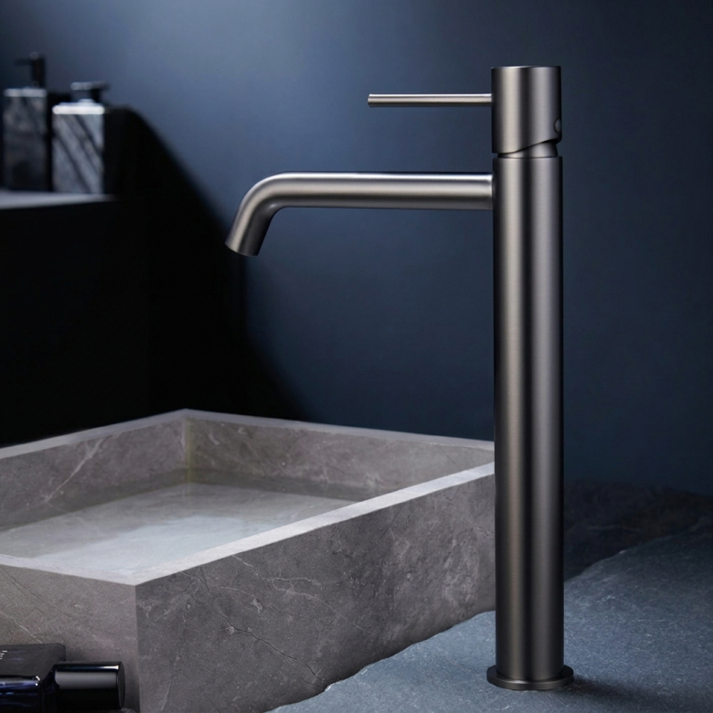 Mitigeur lavabo Milan haut Gris Anthracite