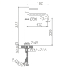 Mitigeur lavabo Milan haut Gris Anthracite