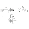 Mitigeur lavabo Encastré Menton Acier