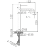 Mitigeur lavabo Milan haut Or Rose