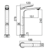 Mitigeur lavabo Cuba haut chrome