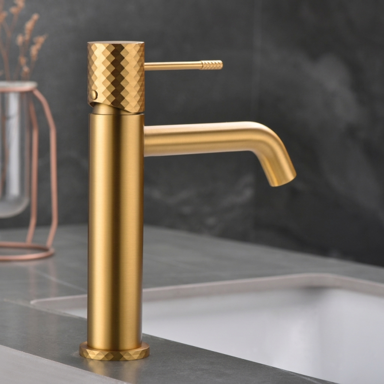 Mitigeur lavabo Zena Or Brossé