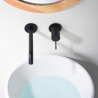 Mitigeur lavabo Encastré Zena Noir Mat
