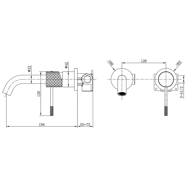 Mitigeur lavabo Encastré Zena Chrome