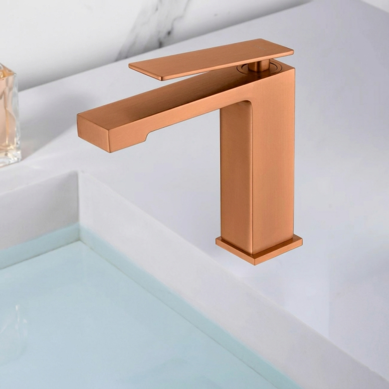 Mitigeur lavabo Riglione Or Rose Brossé
