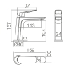 Mitigeur lavabo Flamande Noir Mat