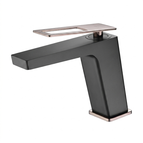 Mitigeur lavabo Swimmer noir/ or rose