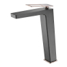 Mitigeur lavabo Swimmer haut noir/ or rose