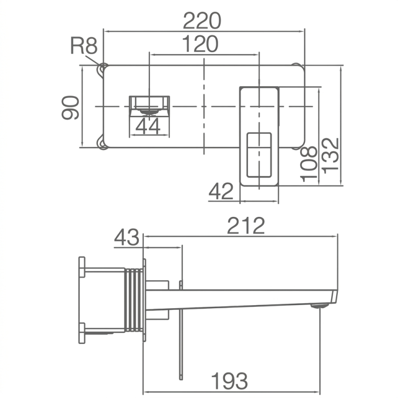 Mitigeur lavabo Encastré Silvione noir