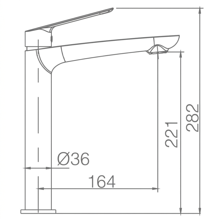 Mitigeur lavabo Shanghai haut blanc