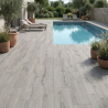 Dalle extérieur effet bois Corcovado 2.0 grey R11 30x120,5 cm