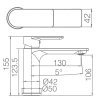 Mitigeur lavabo Bali chrome