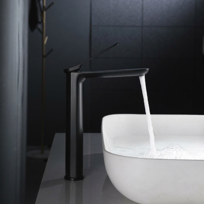 Mitigeur lavabo Duck haut noir