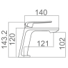 Mitigeur lavabo Rose chrome