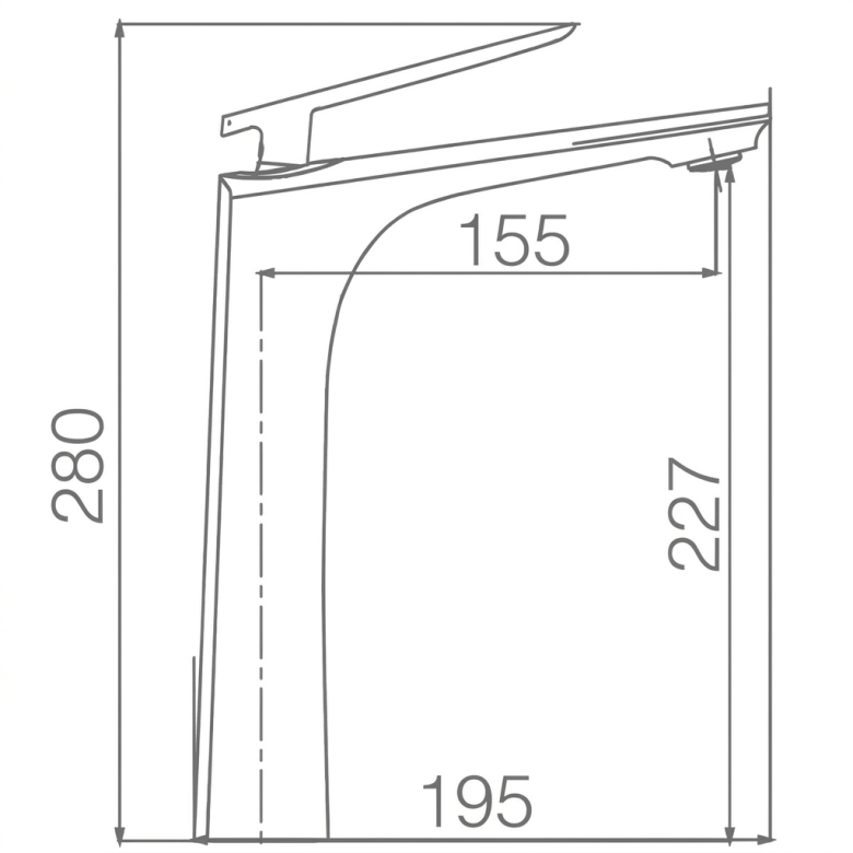 Mitigeur lavabo Venise haut chrome