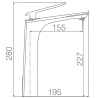 Mitigeur lavabo Venise haut chrome