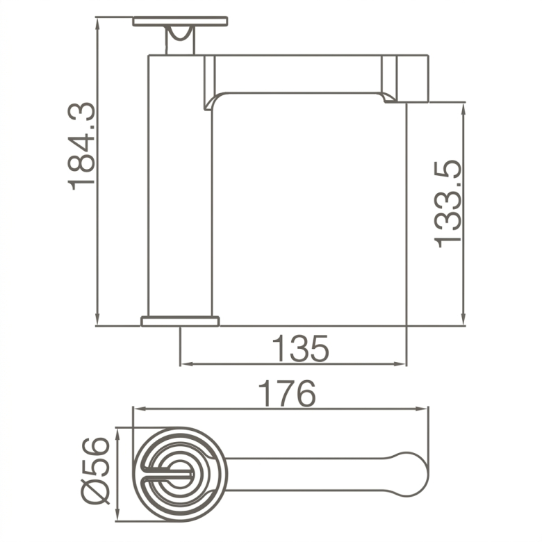 Mitigeur lavabo Circle chrome