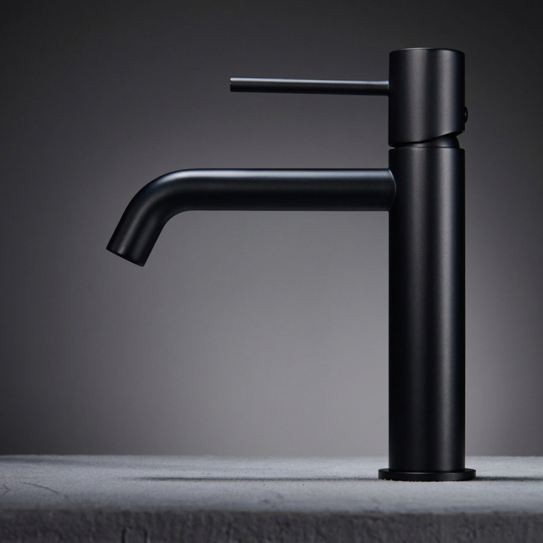 Mitigeur lavabo Milan Noir Mat