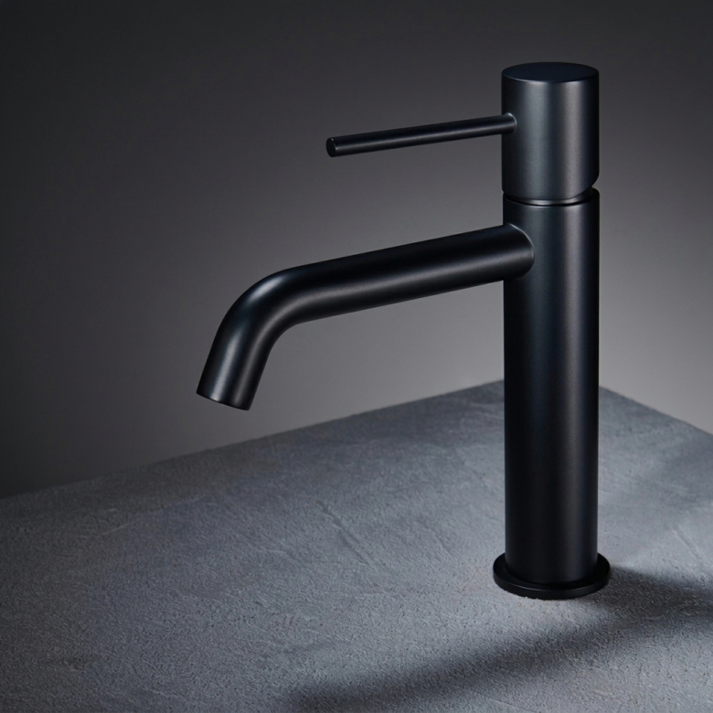 Mitigeur lavabo Milan Noir Mat