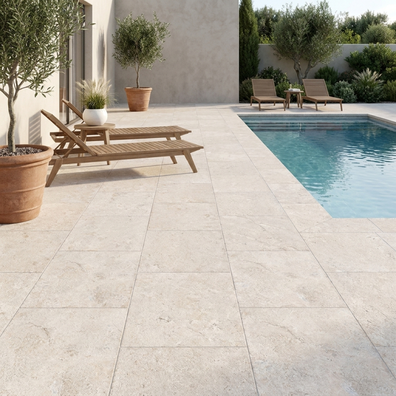 Dalle extérieur Pianosa 2.0 blanc grisé R11 60x90 cm