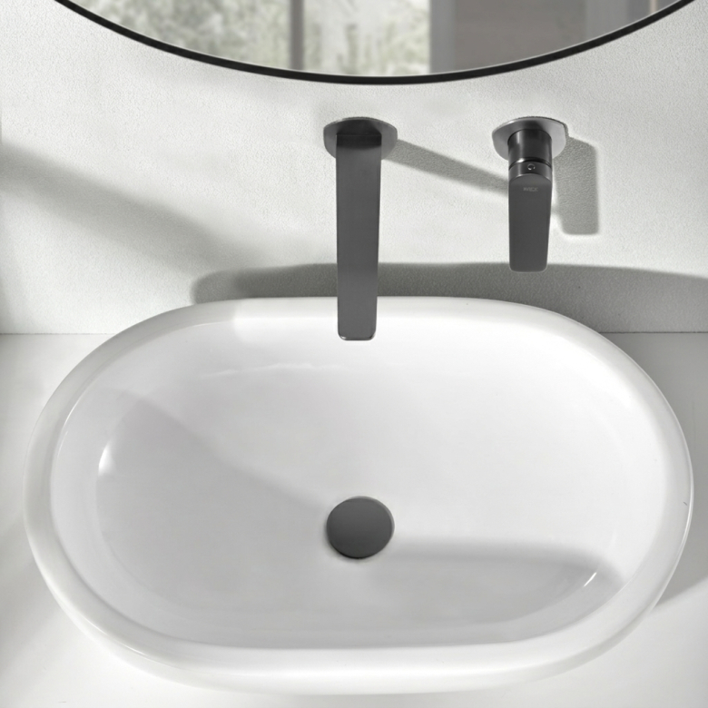 Mitigeur lavabo Encastré Cuba Gris Anthracite