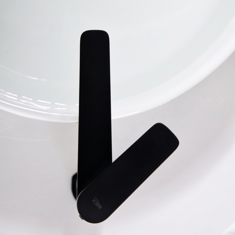 Mitigeur lavabo Cuba haut Noir Mat