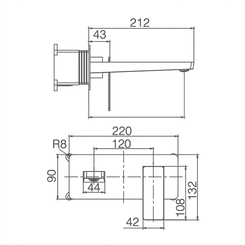 Mitigeur lavabo Encastré Riglione Or Rose Brossé