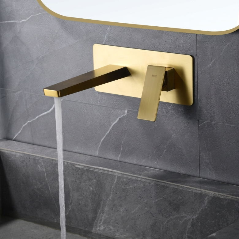 Mitigeur lavabo Encastré Riglione Or Brossé