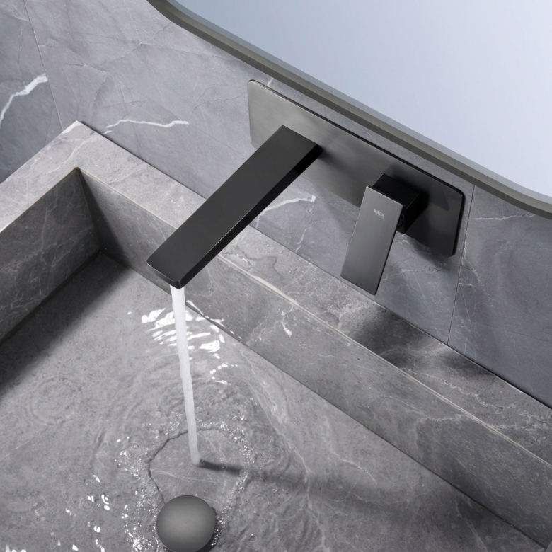 Mitigeur lavabo Encastré Riglione Gris Anthracite