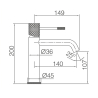 Mitigeur lavabo Zena Gris Anthracite