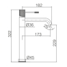 Mitigeur lavabo haut Zena Gris Anthracite